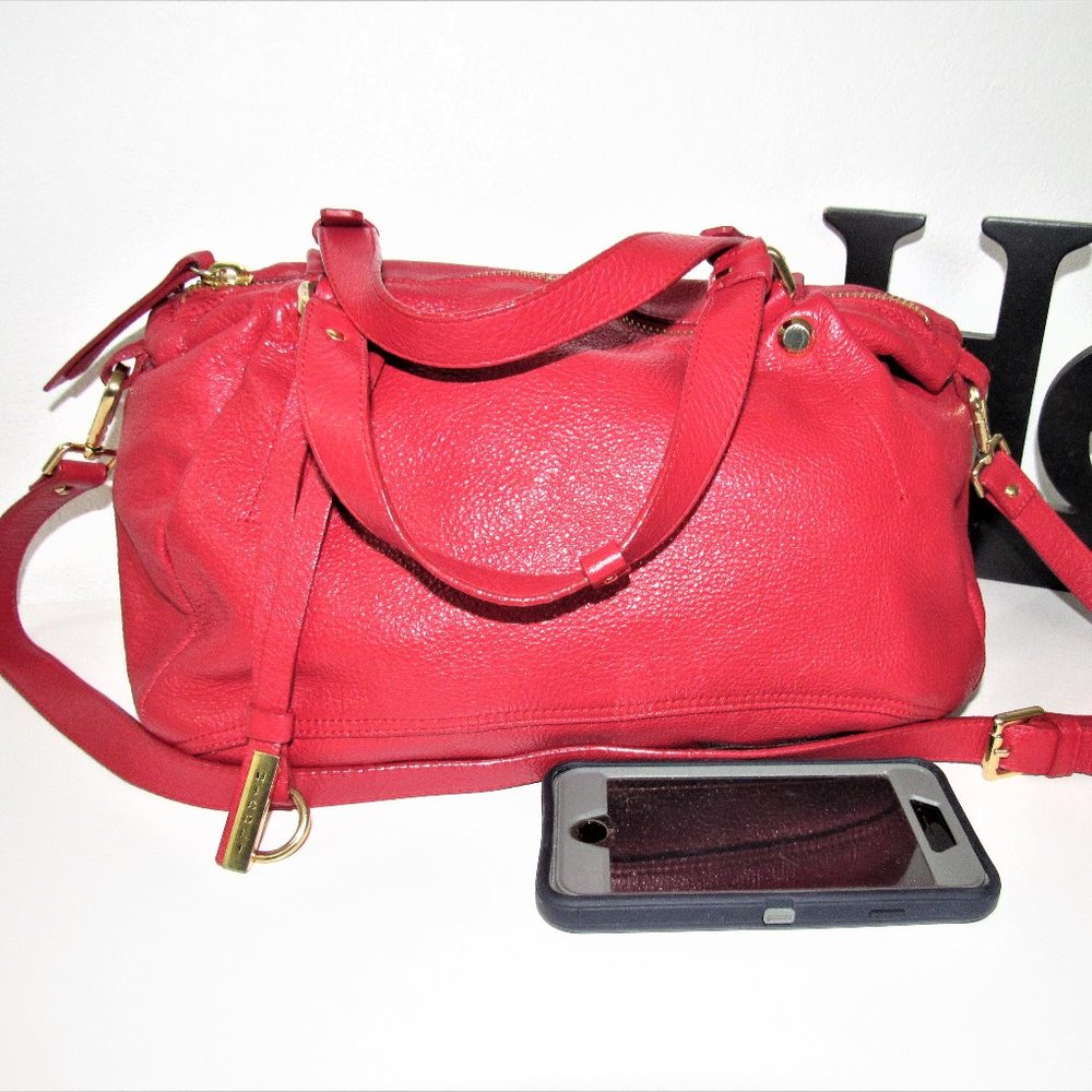 Women's Purse | Nicoli Red Leather Satchel Handbag